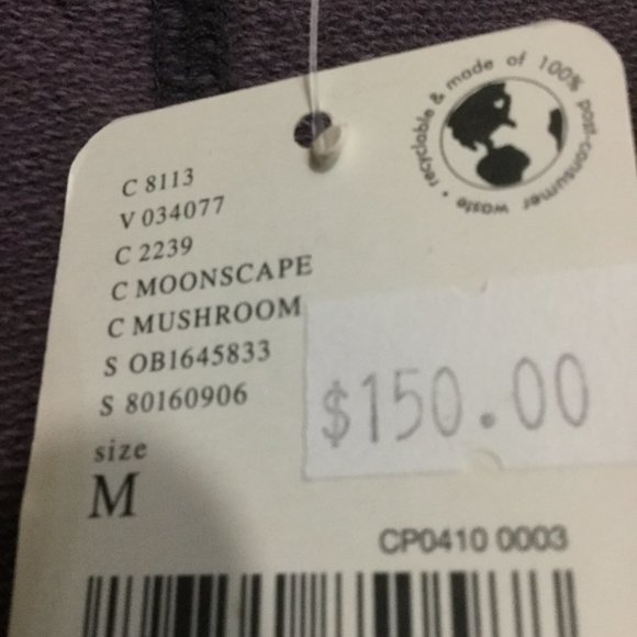 NWT We the Free V-neck sweat shirt color is called mushroom over sized size M - Picture 5 of 6